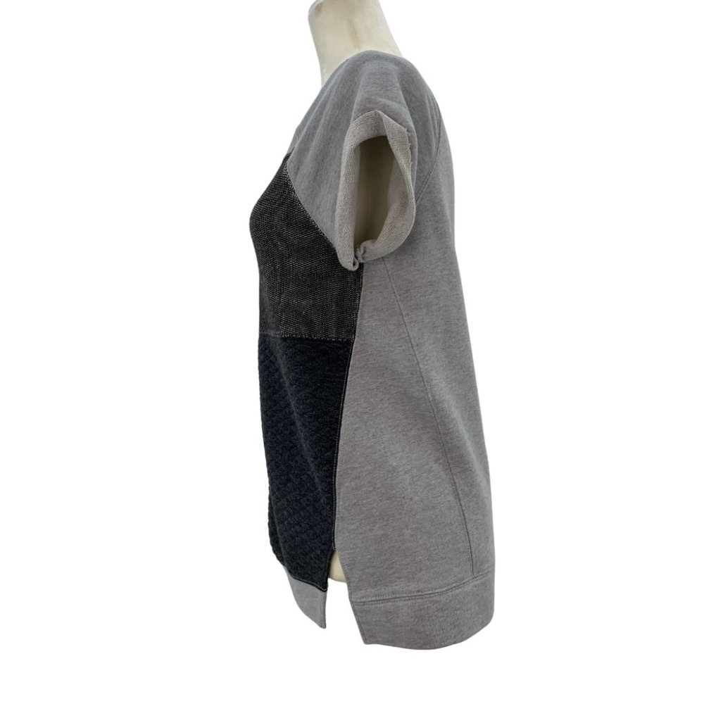 Sanctuary Patchwork Cuffed Short Sleeve Knit Top - image 3